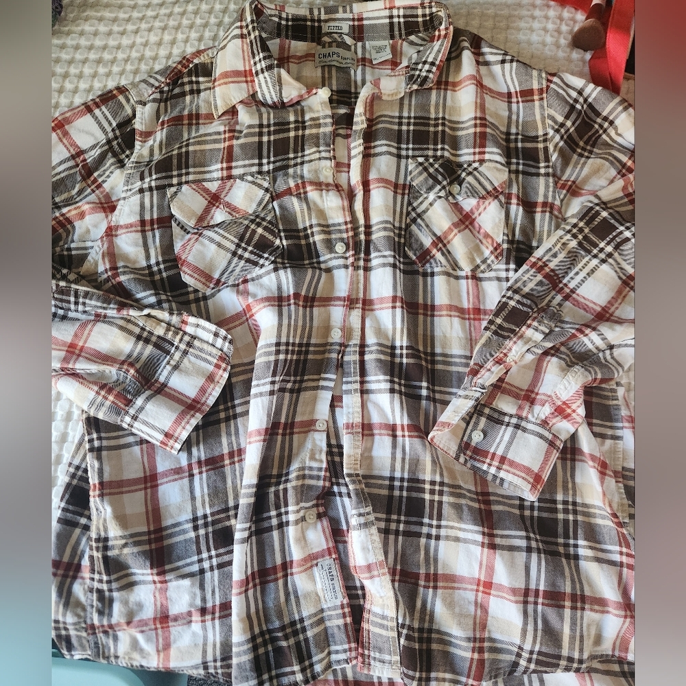 Plaid Button-Up Shirt